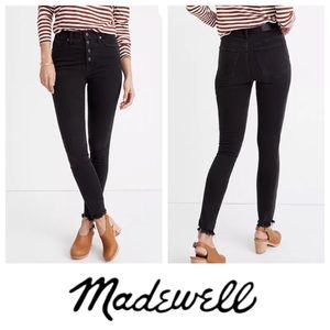 NWOT Black Button-Fly Hi Rise Skinny Jeans